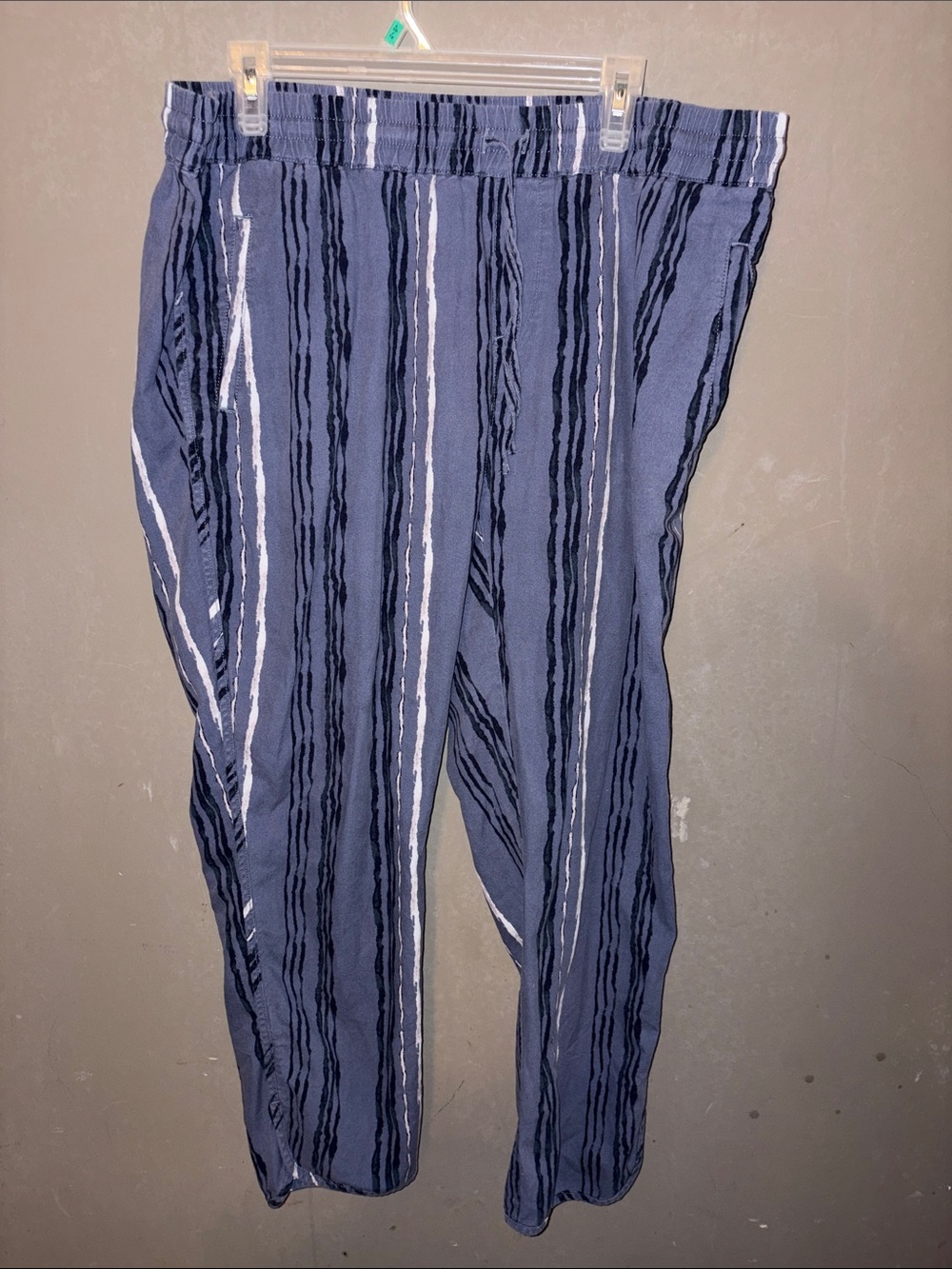 Caslon Blue Striped Jogger Sweatpants